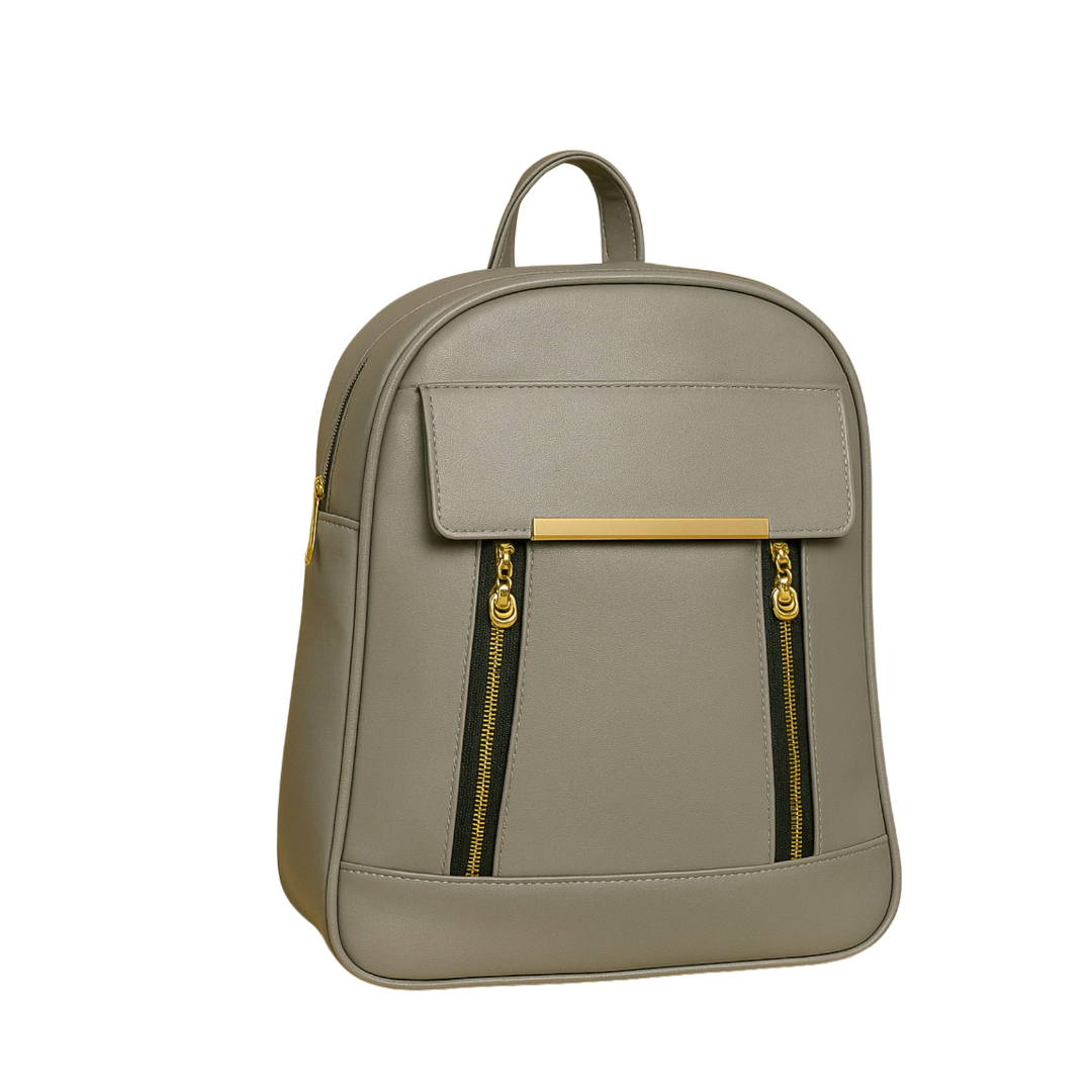 Caramel Finishing Veagn Leather Backpack For Women– Stylish & Functional Everyday Bagc