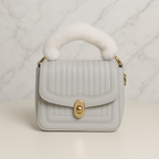 Ivory Elegance Quilted Handbag