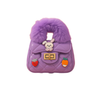 Noiré Luxe Quilted Fur Handle Handbag for Girls